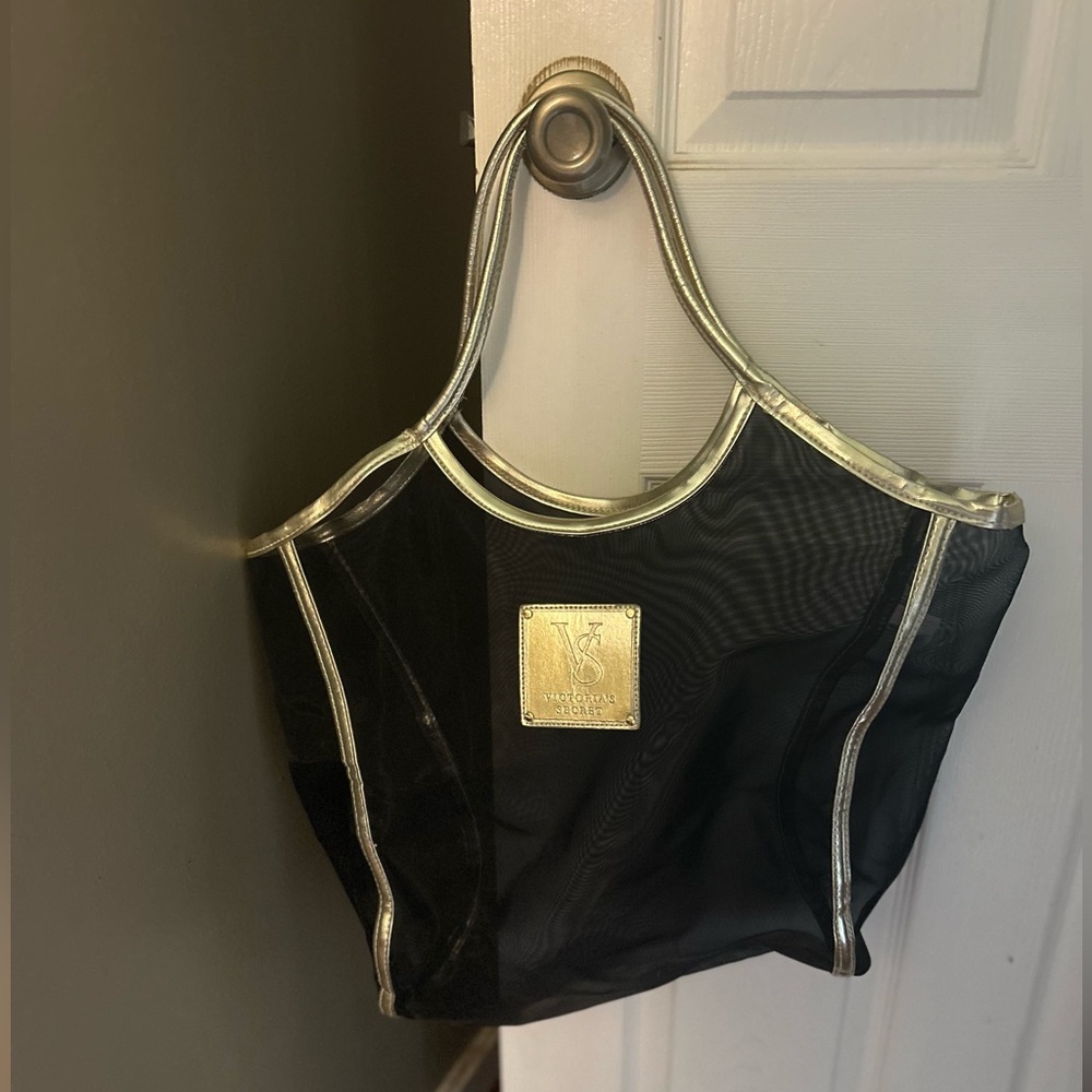 Victoria's Secret Black and Gold Elegant Tote